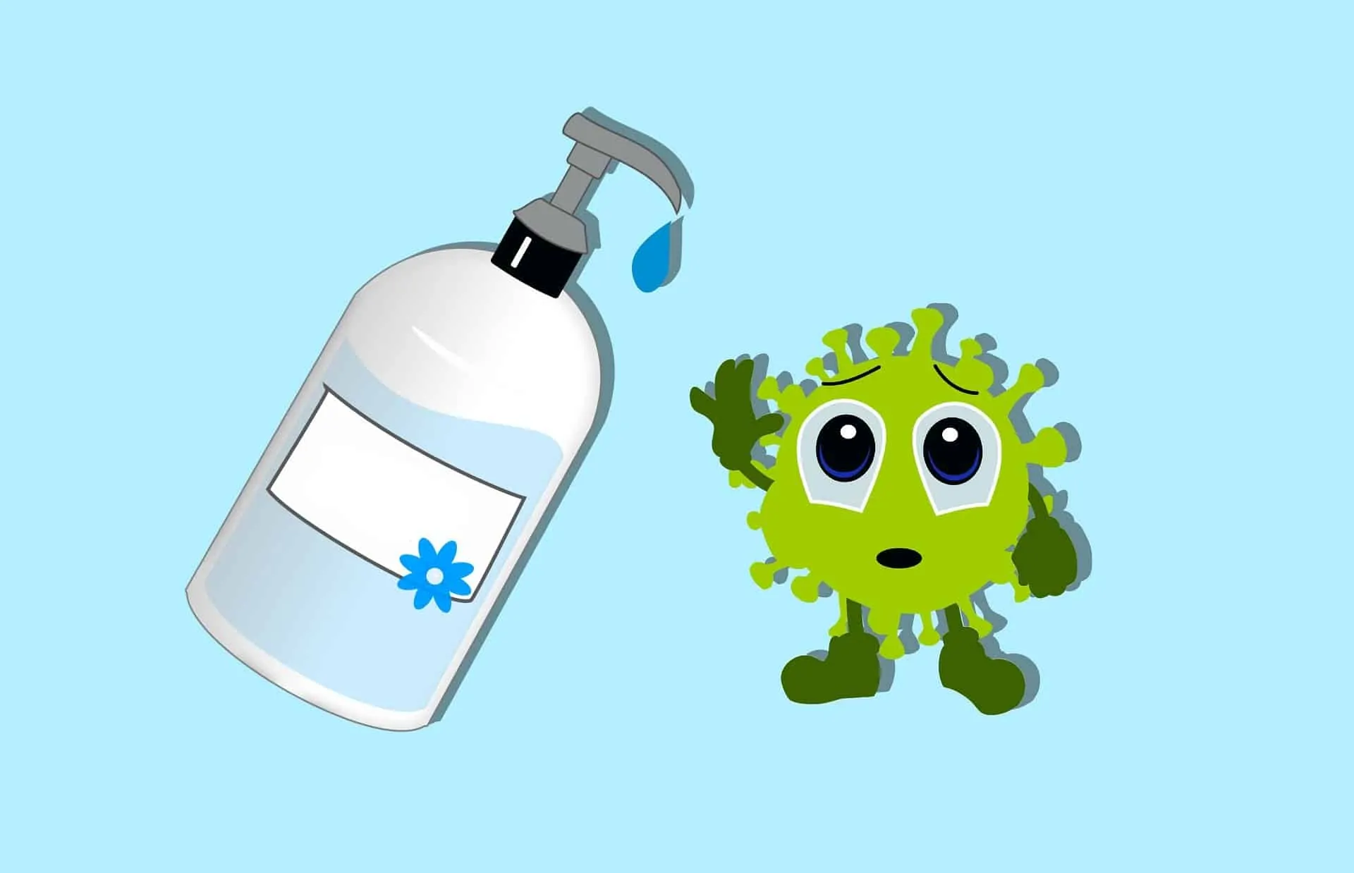 handwash and germs illustration